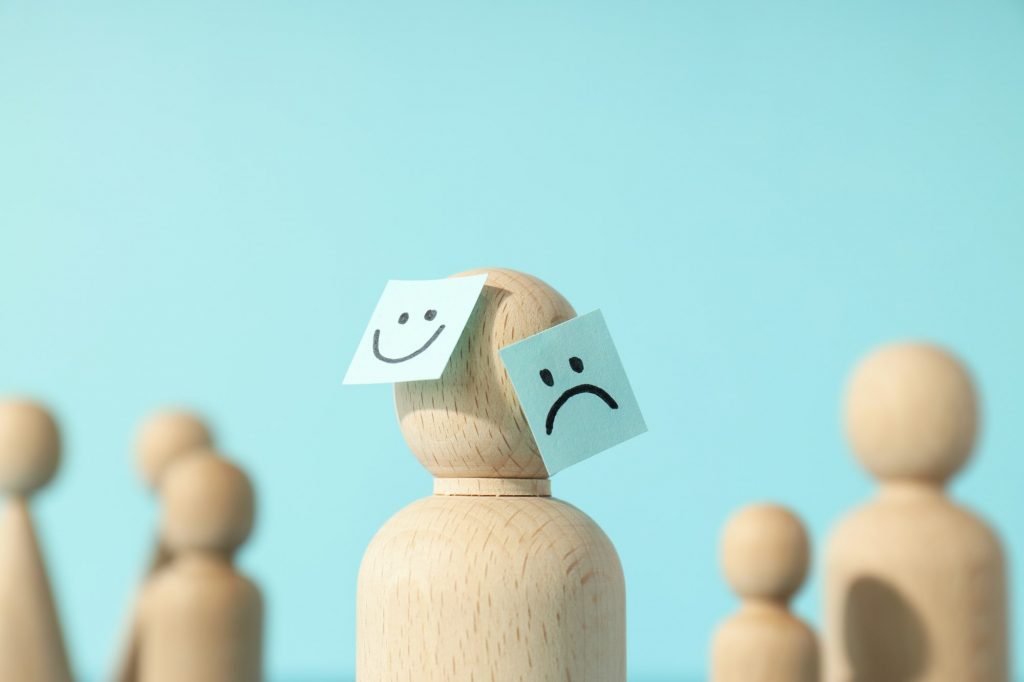 Mental disorders concept - composition for Bipolar disorder