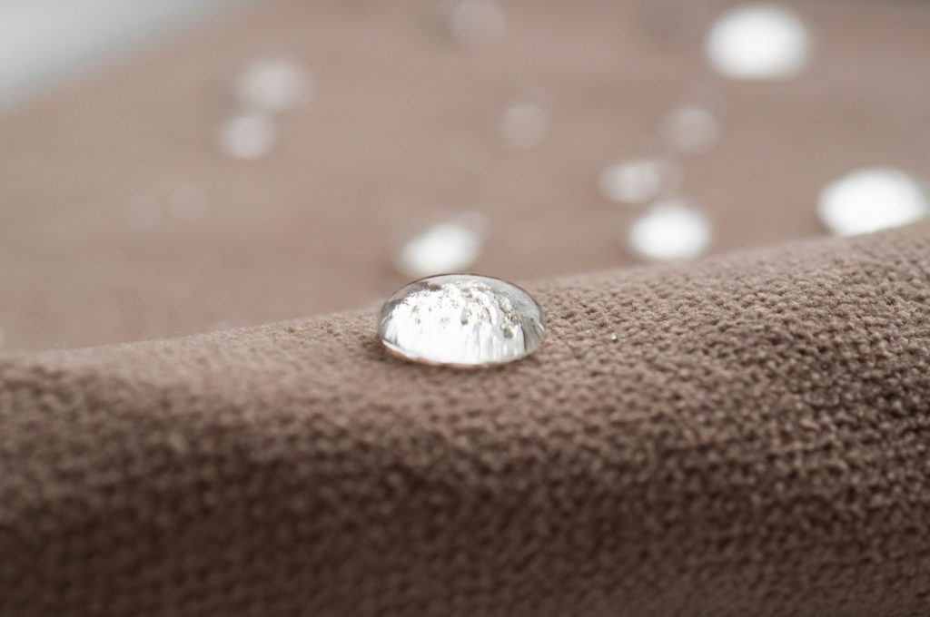Water repellent and waterproof fabrics.