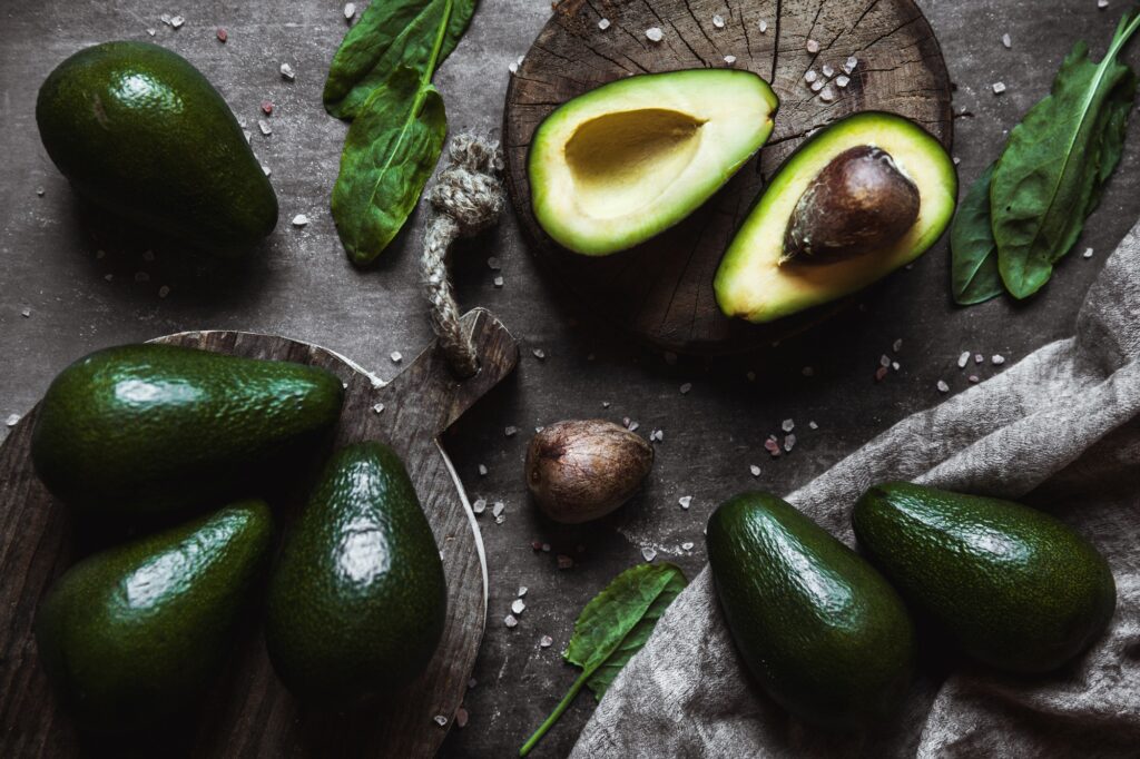 Avocado. Food on the table