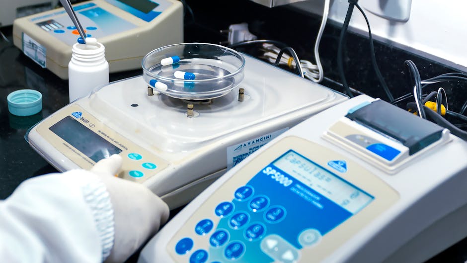 Laboratoire scientifique avec équipement d'analyse de l'air