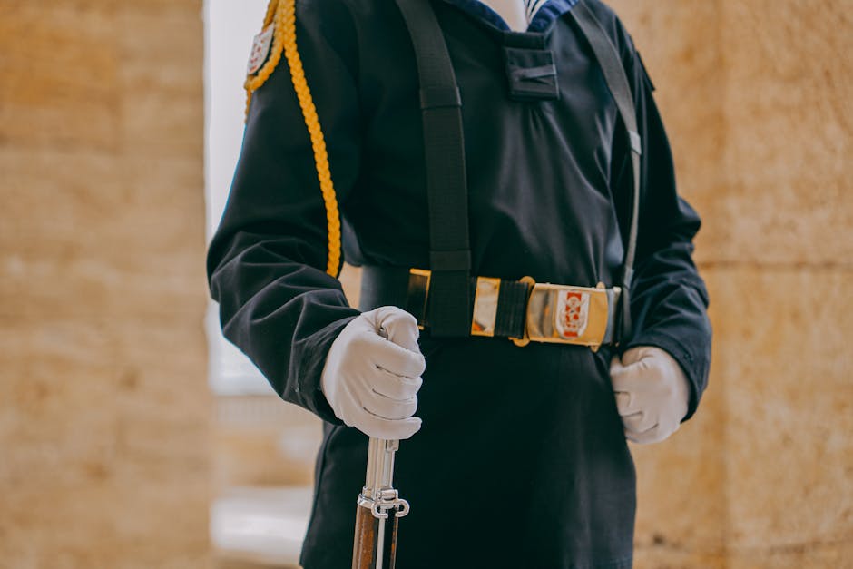 French military honors at an official ceremony arrival