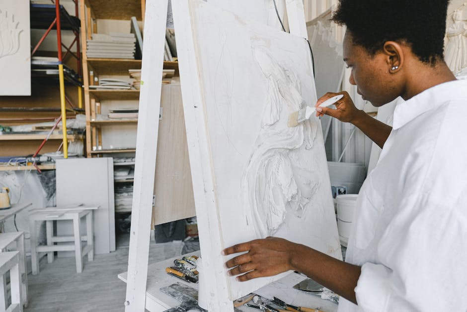 Elephant painting on canvas with guided training