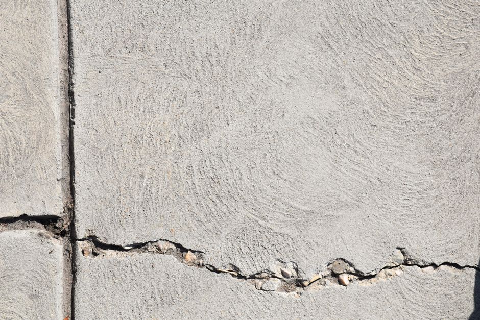 Tectonic plates and fault line illustration