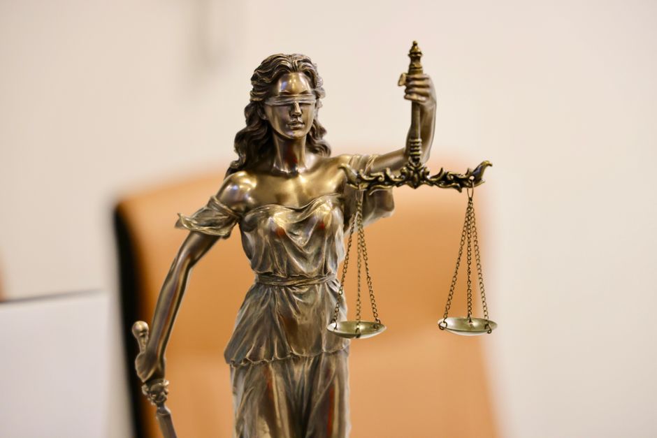 Courtroom justice and evidence concept
