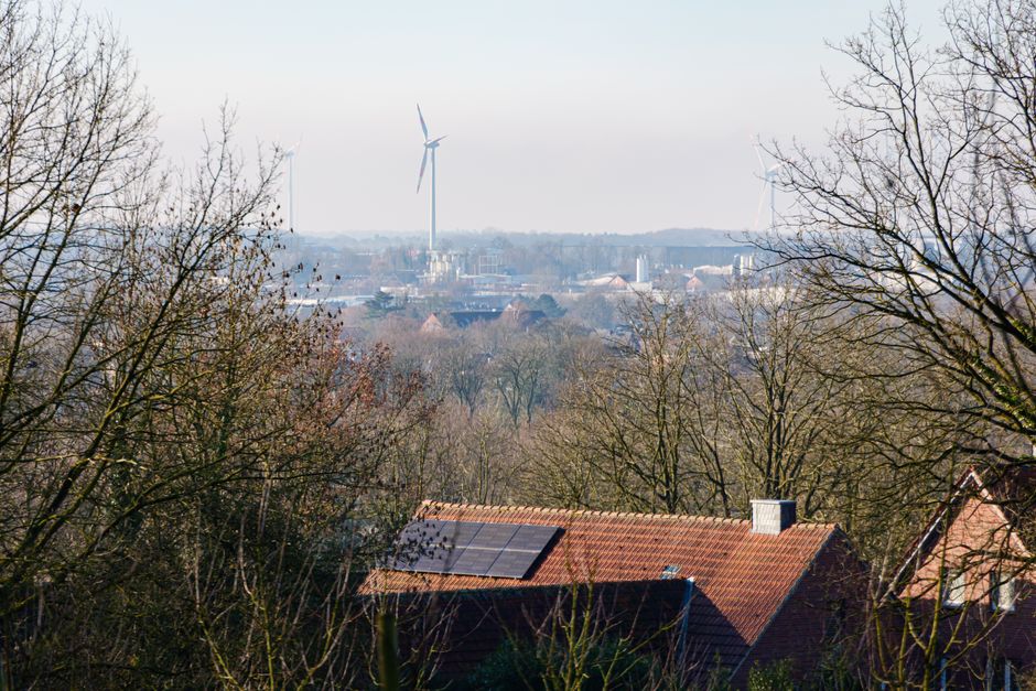 Residential solar installation on a house in a cold climate
