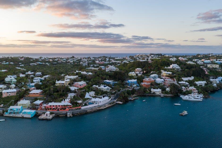 Carte du Triangle des Bermudes avec la Floride, Porto Rico et les Bermudes
