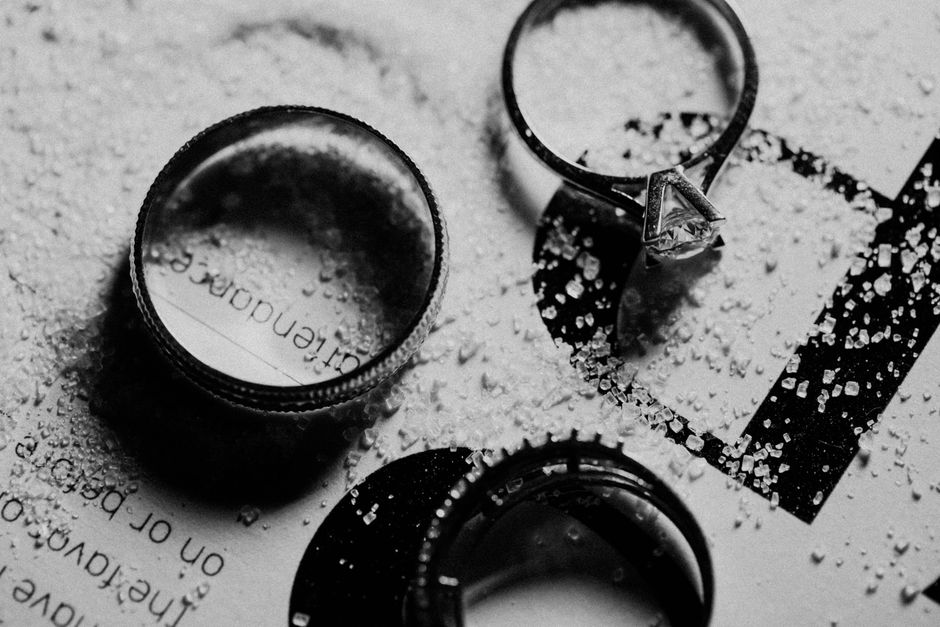 Vintage advertising campaign for a diamond engagement ring